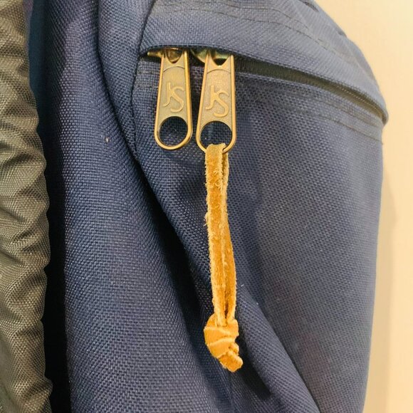 Vintage JanSport Southwest Geometric Pattern Bag BACKPACK Leather 90's 1990 - Picture 6 of 13